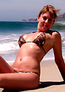 janna in a malibu strings bikini