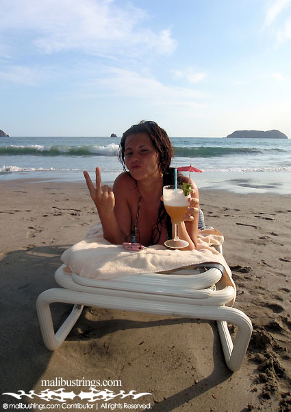 Jeni in a Malibu Strings bikini in Costa Rica.