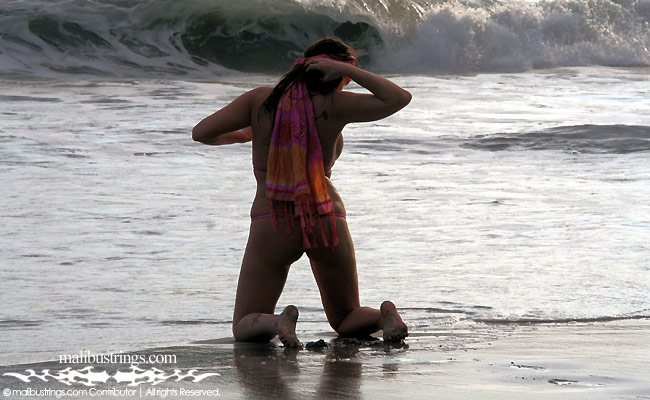 Jeni in a Malibu Strings bikini in Costa Rica.