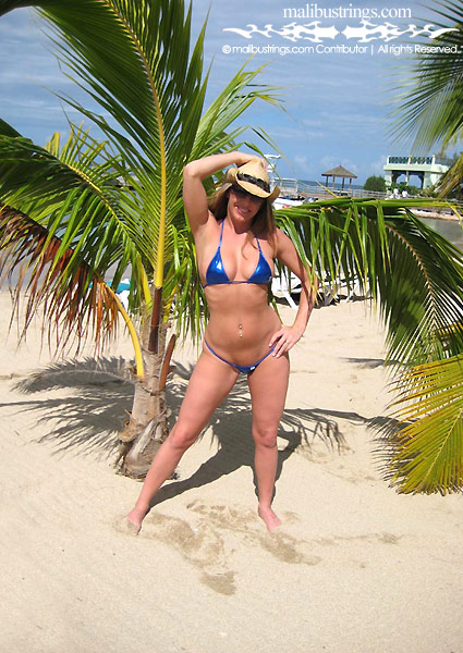 Jenny in a Malibu Strings bikini in Jamaica.