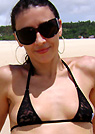 keli in a malibu strings bikini