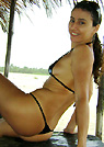 keli in a malibu strings bikini