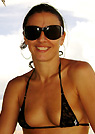 keli in a malibu strings bikini
