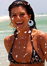 kj in a malibu strings bikini
