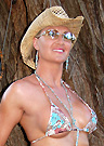 lolo in a malibu strings bikini
