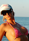 lolo in a malibu strings bikini