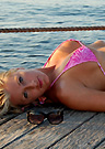 lolo in a malibu strings bikini