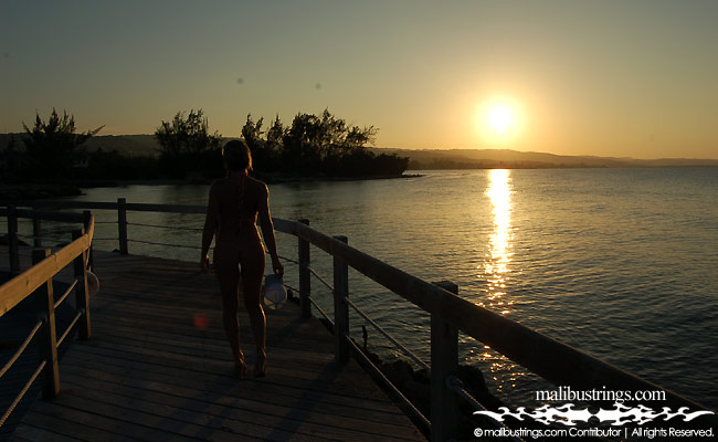 Lolo in a Malibu Strings bikini in Jamaica.