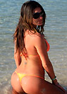 maria in a malibu strings bikini
