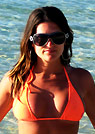 maria in a malibu strings bikini