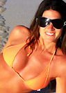 maria in a malibu strings bikini