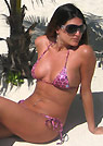 maria in a malibu strings bikini