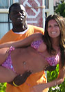 maria in a malibu strings bikini