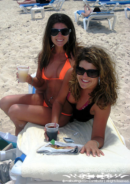 Maria in a Malibu Strings bikini in the Bahamas.