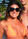 maria in a malibu strings bikini