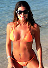 maria in a malibu strings bikini