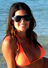 maria in a malibu strings bikini