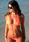 maria in a malibu strings bikini
