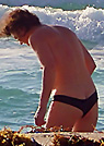 marie in a malibu strings bikini