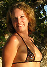 meg in a malibu strings bikini