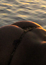 meg in a malibu strings bikini