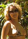meg in a malibu strings bikini