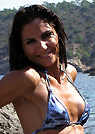 monica in a malibu strings bikini