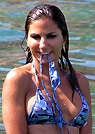 monica in a malibu strings bikini
