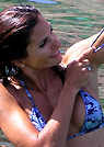 monica in a malibu strings bikini