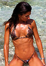 monica in a malibu strings bikini