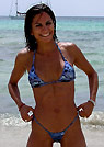 monica in a malibu strings bikini