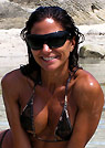 monica in a malibu strings bikini