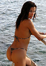 monica in a malibu strings bikini