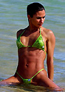 monica in a malibu strings bikini