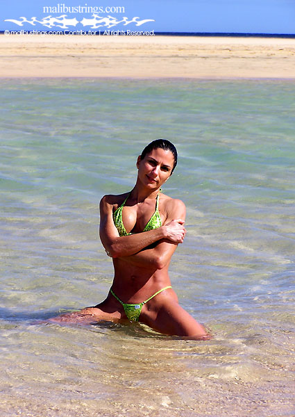 Monica in a Malibu Strings bikini in Canary Islands.