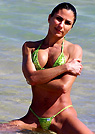 monica in a malibu strings bikini