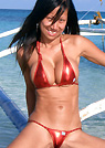 myra in a malibu strings bikini