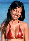 myra in a malibu strings bikini