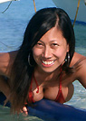 myra in a malibu strings bikini