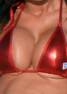 myra in a malibu strings bikini