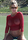 natalie in a malibu strings bikini
