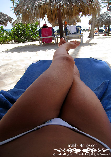 Nathalie in a Malibu Strings bikini in Punta Cana.
