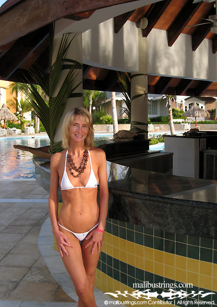 Nathalie in a Malibu Strings bikini in Punta Cana.