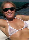 nora in a malibu strings bikini