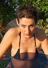 rebecca in a malibu strings bikini