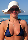samantham in a malibu strings bikini