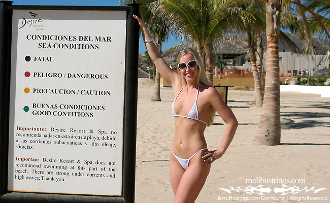 Sara in a Malibu Strings bikini in Cabo San Lucas.