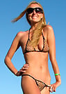 sarah in a malibu strings bikini