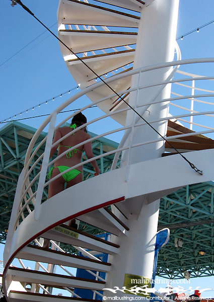 Sarian in a Malibu Strings bikini on a Cruise.