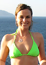 sarian in a malibu strings bikini